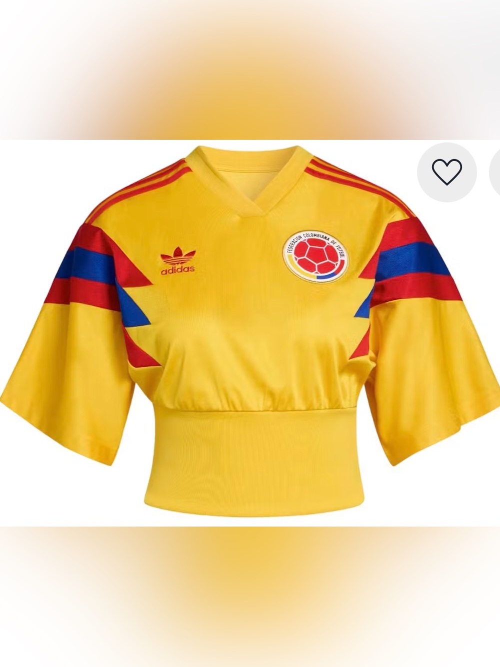 Colombia Adidas Women’s yellow jersey with Red & Blue Accents - Picture 1 of 1